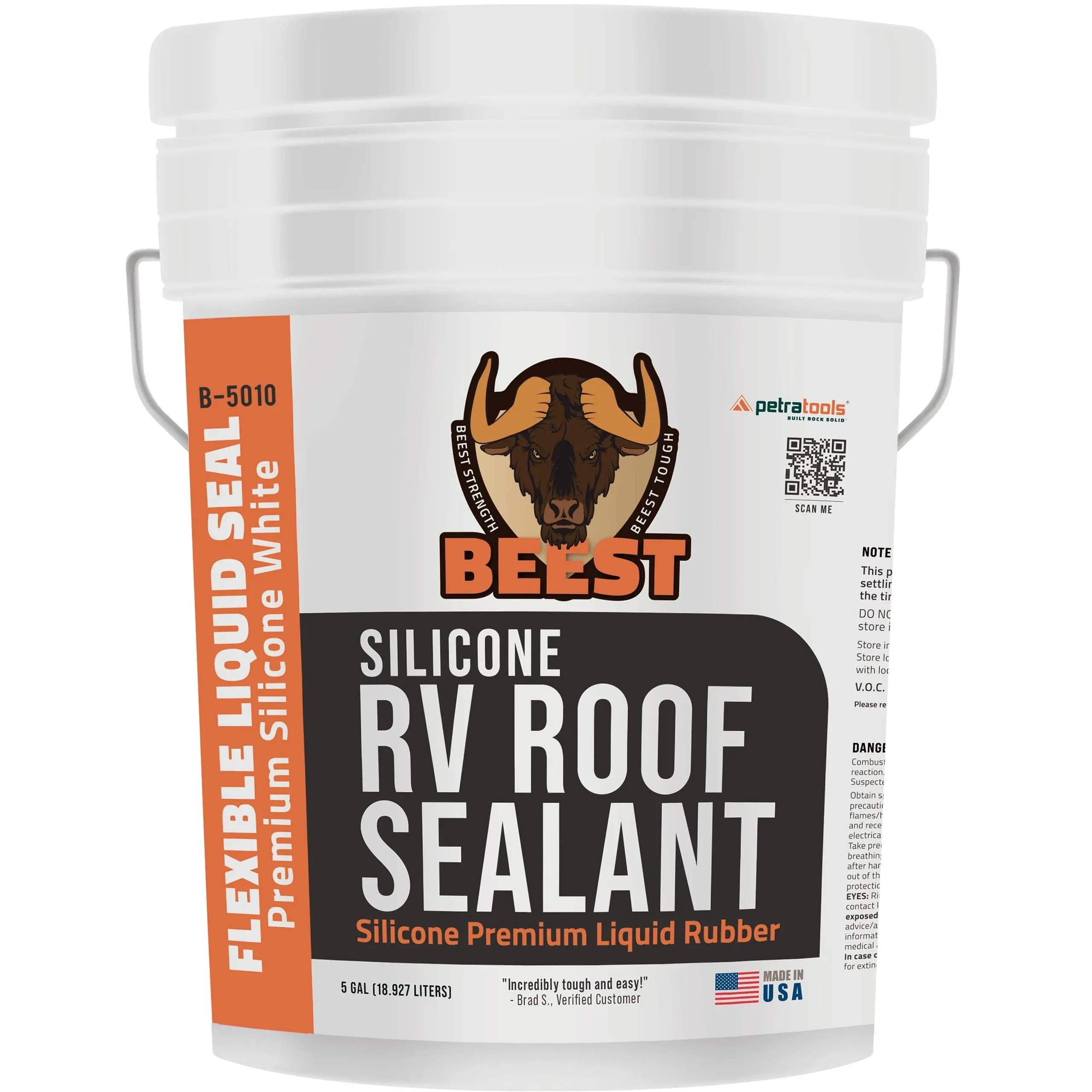 BEEST RV Roof Sealant, Beautiful White Liquid Rubber Coating, Flexible RV Roof C