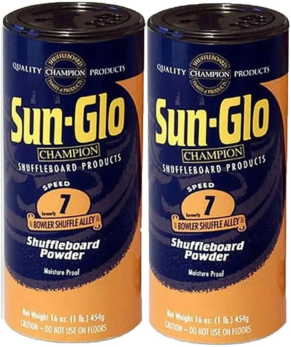 Twin Pack Of Sun-Glo #7 Speed Shuffleboard Powder Wax