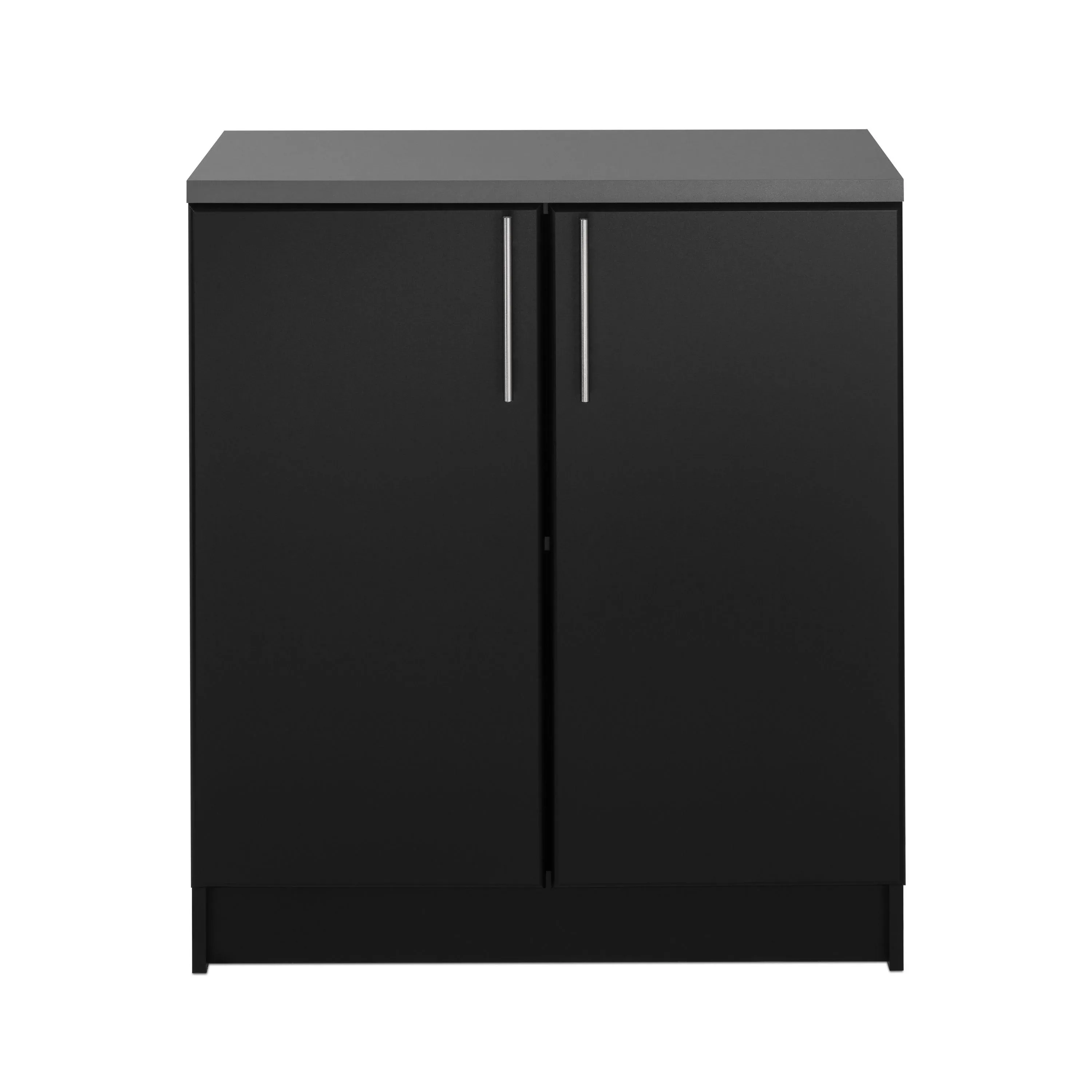 Prepac Elite Home Storage Black Base Cabinet with Melamine Countertop