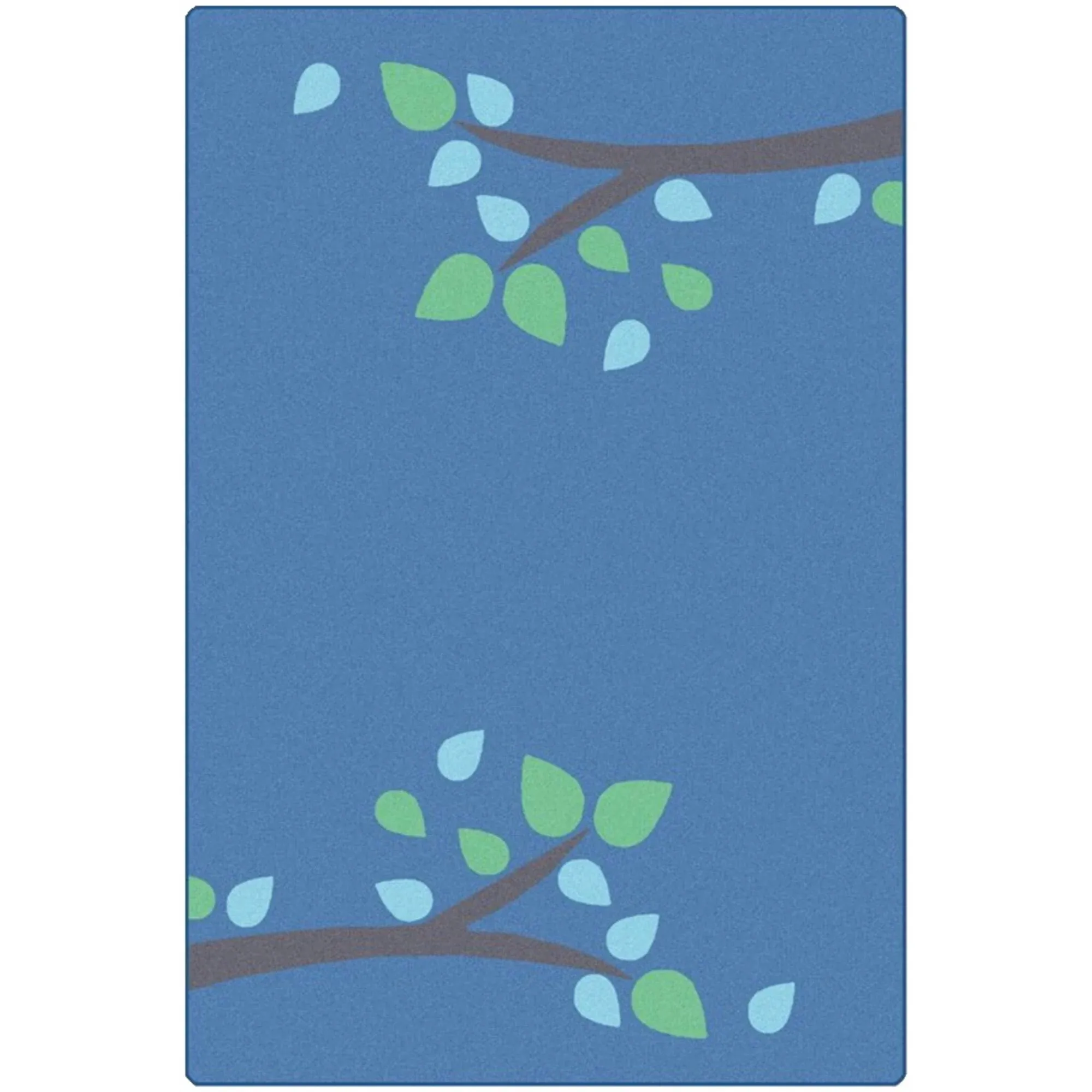 Carpets for Kids KIDSoft Branching Out Rug, Blue, Rectangle 4' x 6'