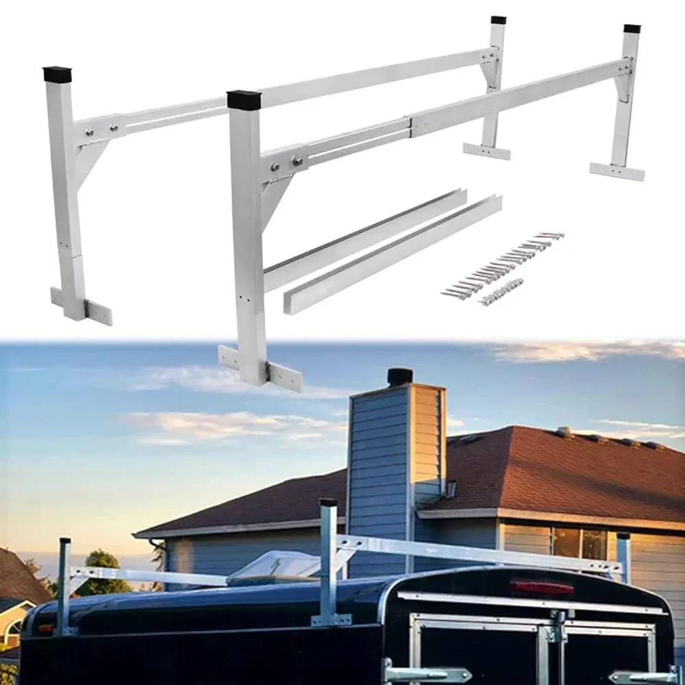 4'-8.5' Adjustable Trailer Ladder Rack for Open & Enclosed Trailers - Aluminum  | eBay