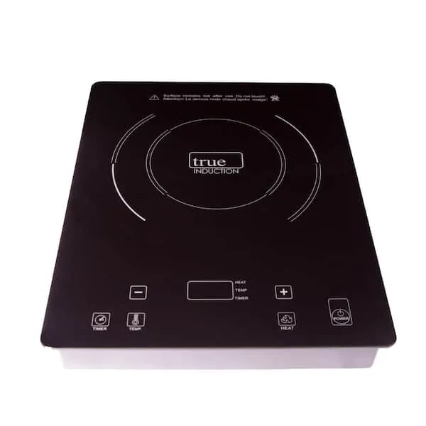 True Induction TI-1B Built-in 858UL Certified, 12-Inch Single Induction Cooktop 1800W w/ 2 Free Silicone Mats