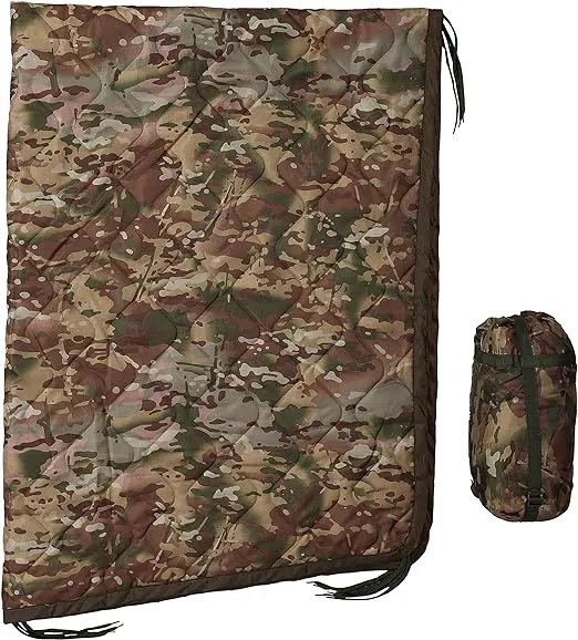 USGI Industries Military Woobie Blanket | Thermal Insulated Camping Blanket, Poncho Liner | Large, Portable, Insulation, Water-Resistant, for Hiking