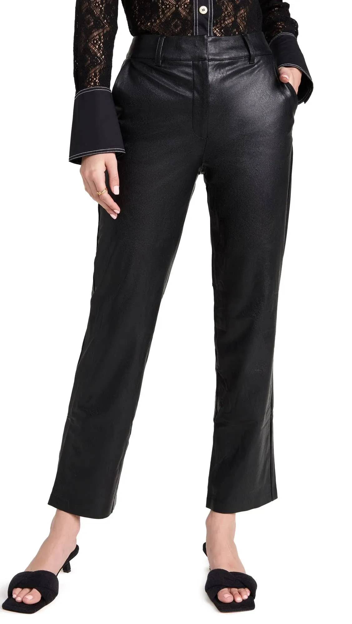 Faux Leather Trouser