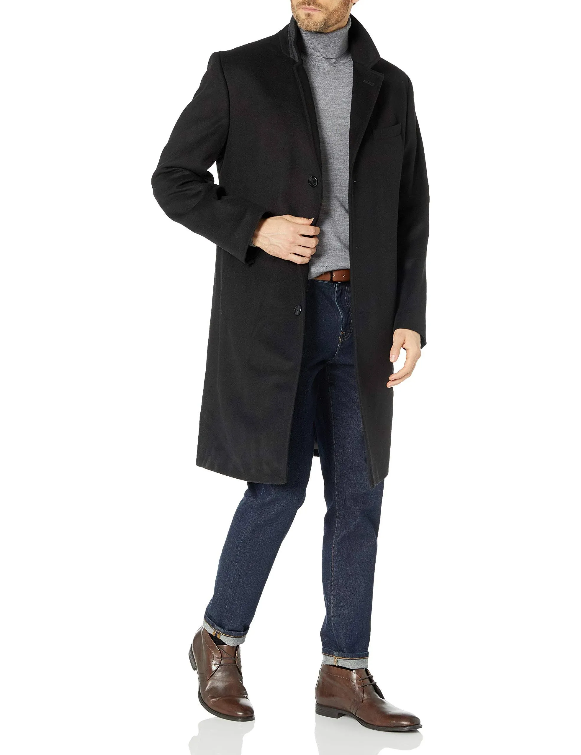 London Fog Men's Signature Wool-Blend Overcoat