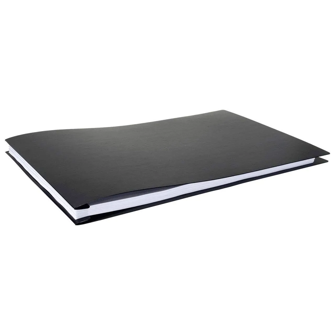 11x17 Report Cover Poly Pressboard Binder With Fold-over Metal Fasteners Black