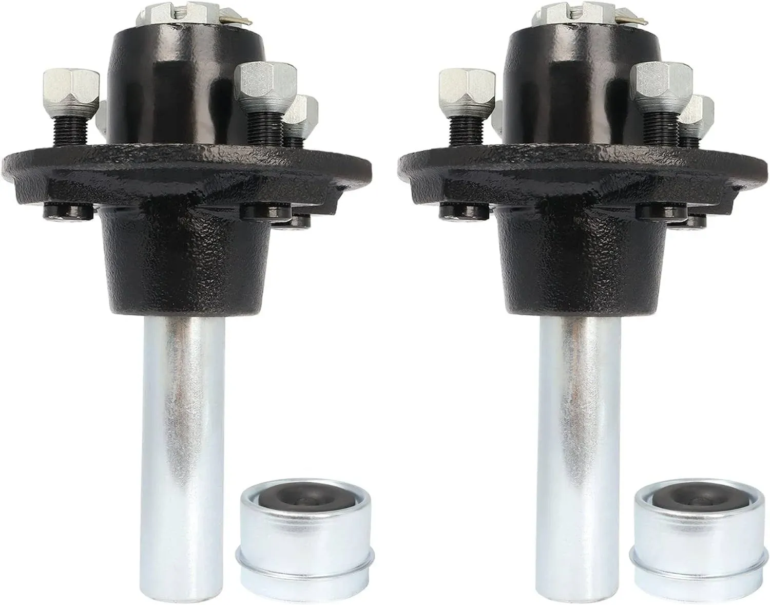 Trailer Axle Kits with 4 on 4" Bolt Idler Hub & 1" Round BT8 Spindle -2pack