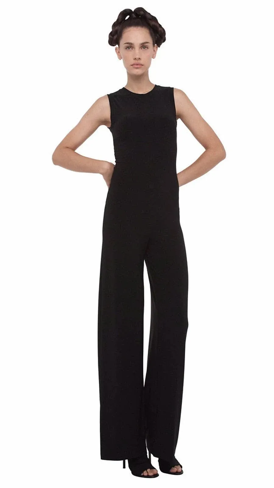 Norma Kamali Sleeveless Jumpsuit – S / Black