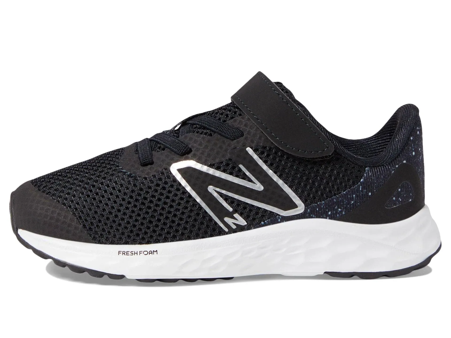 New Balance Kids' Fresh Foam Arishi V4 Bungee Lace with Top Strap - Black/White ...