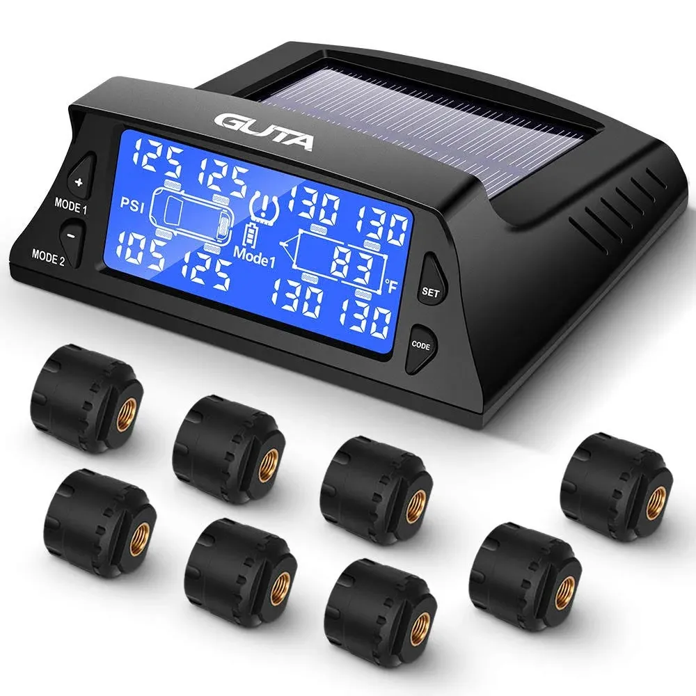 Guta Tire Pressure Monitoring System for RV - 8 Sensor TPMS for Trailer 7 Alarm ...