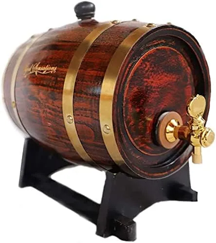 LUXURY Premium OAK “Aged Sensations” (3 Liter) Home Whiskey Barrel Dispenser ...