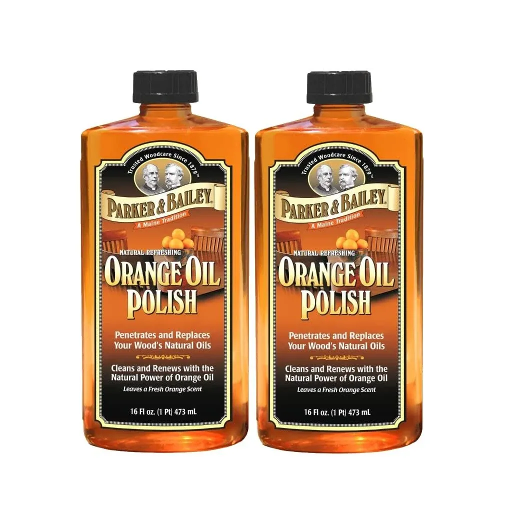 (2-Pack) PARKER & BAILEY ORANGE OIL POLISH Furnitures Woods