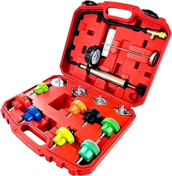 HZAUTOS 14pcs Pressure Leak Tester Tool Kit Radiator Pump for Automotive Cooling System Water Tank Leakage Detection at MechanicSurplus.com