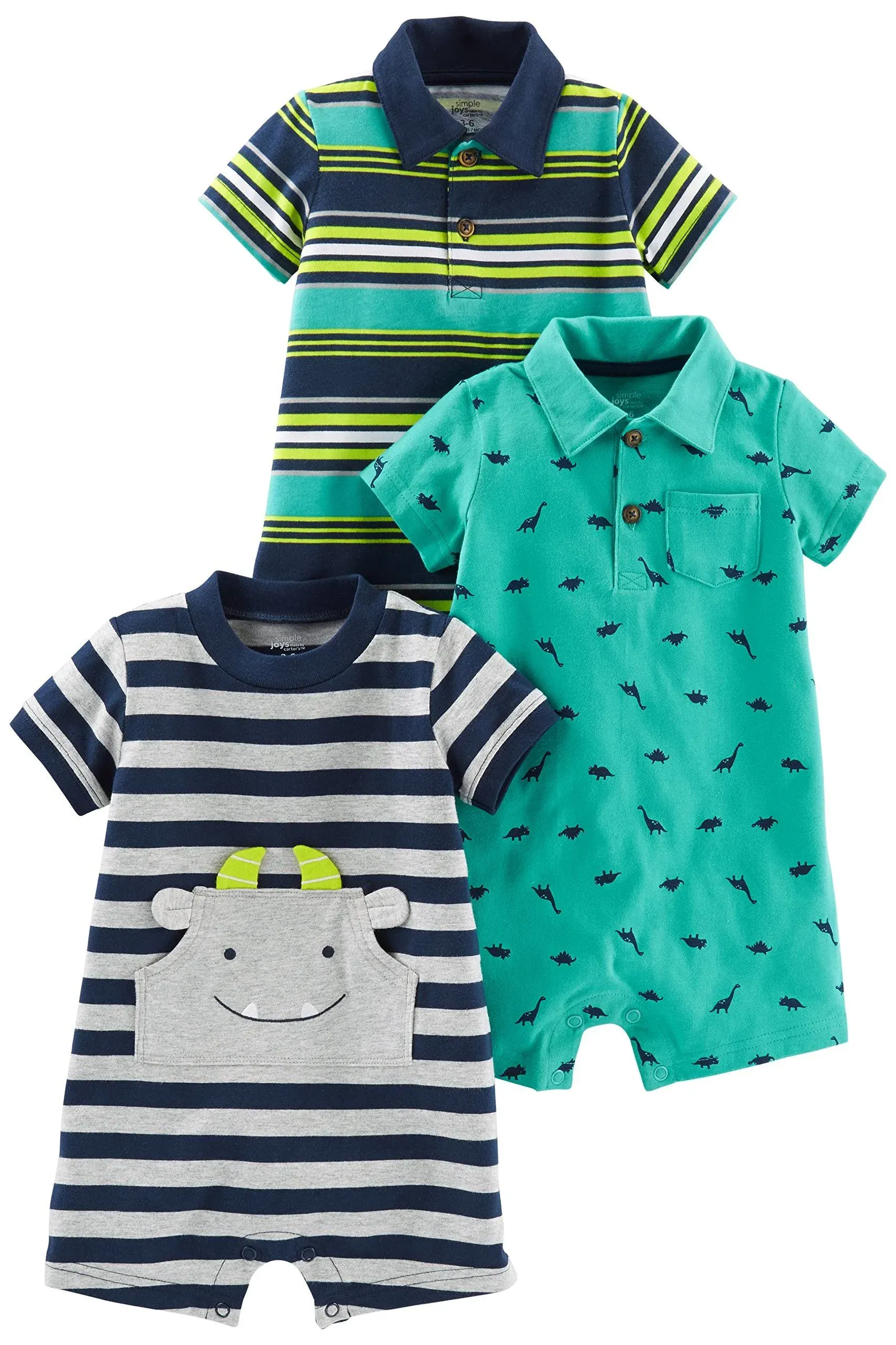 Simple Joys by Carter's baby-boys 3-pack Rompers