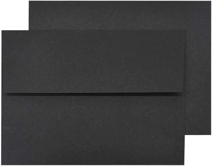 A7 Black Invitation 5x7 Envelopes - Self Seal Square FlapPerfect for 5x7 Card...