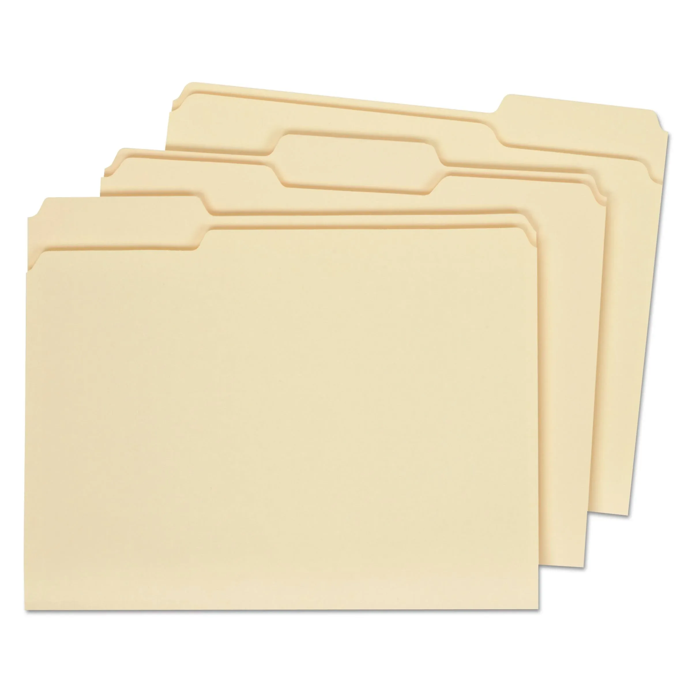 Universal 16113 1/3 Cut Assorted Two-Ply Top Tab Letter Size File Folders