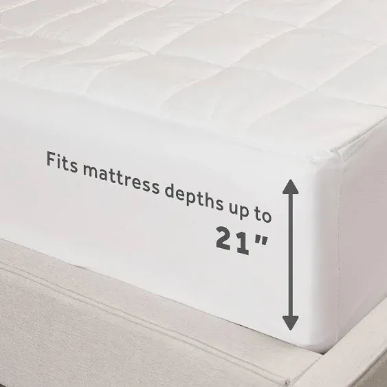 Sunbeam Restful Premium Quilted Heated Mattress Pad - King White