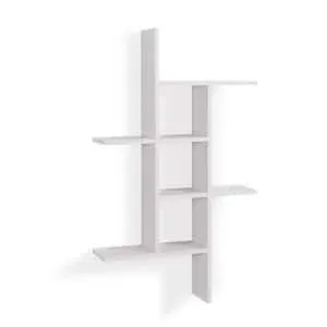 VASAGLE Corner Shelf Wall Mount 5-Tier Floating Corner Bookshelf