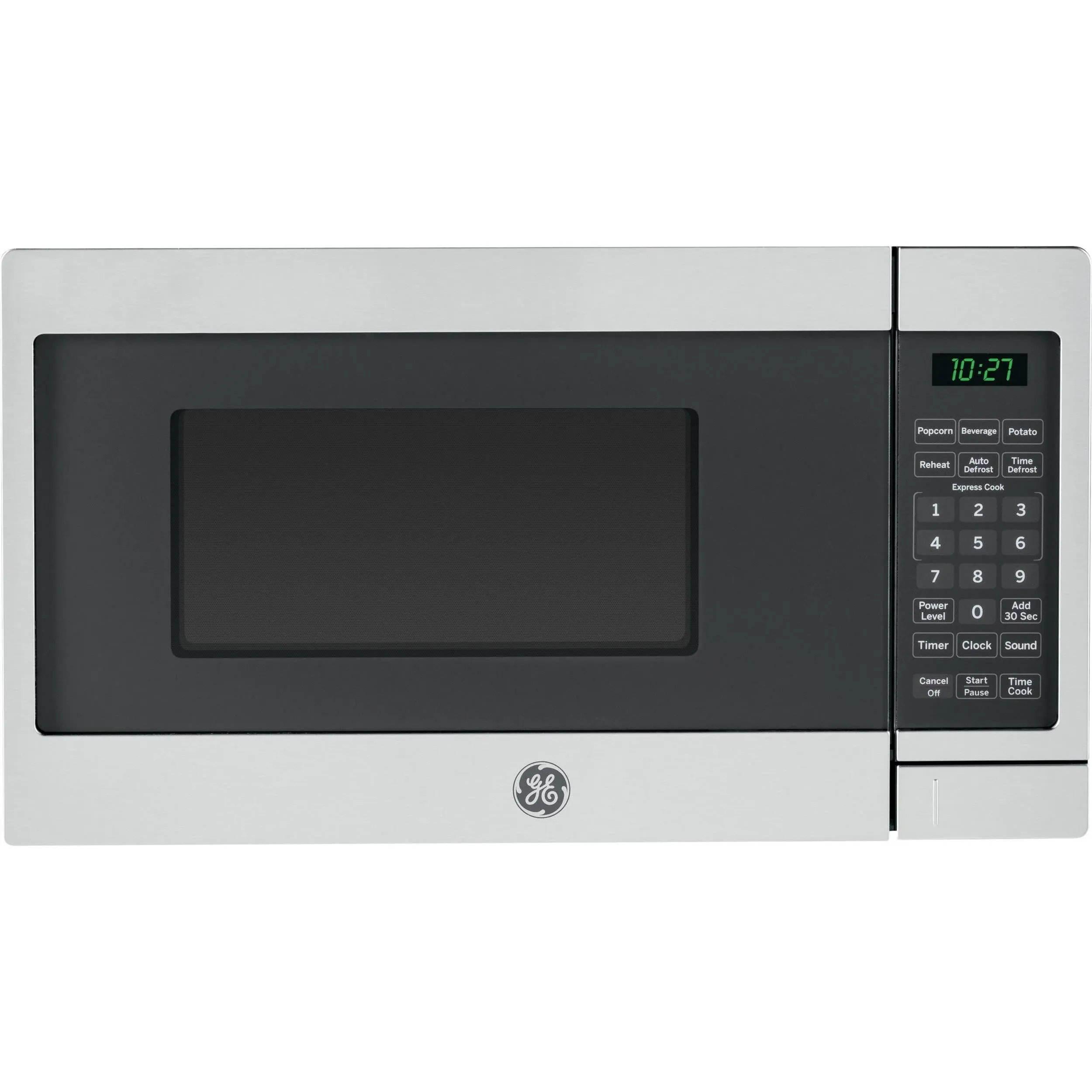 GE Countertop Microwave Oven | 0.7 Cubic Feet Capacity, 700 Watts | Kitchen Essentials for the Countertop or Dorm Room | Stainless Steel