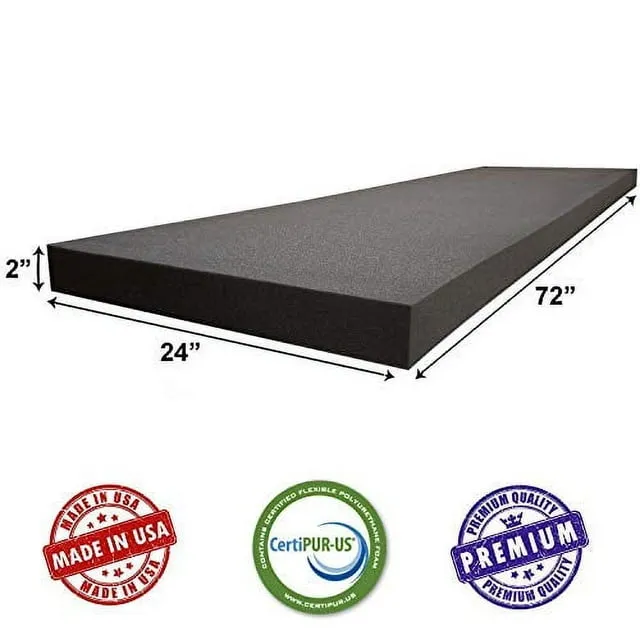 AK Trading Co AKTRADING CO H X CertiPUR-US Certified Rubber Foam Sheet Cushion