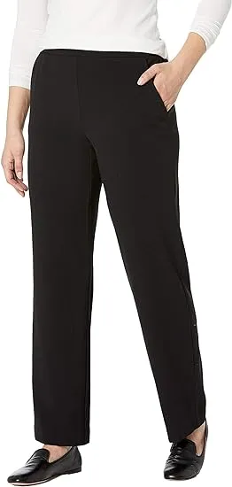 Flat\u205fFront Pull on Pant With Slimming Solution Black Size 14 NWT