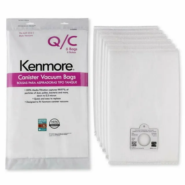 Kenmore Canister Vacuum Bags Type Q & C (6)