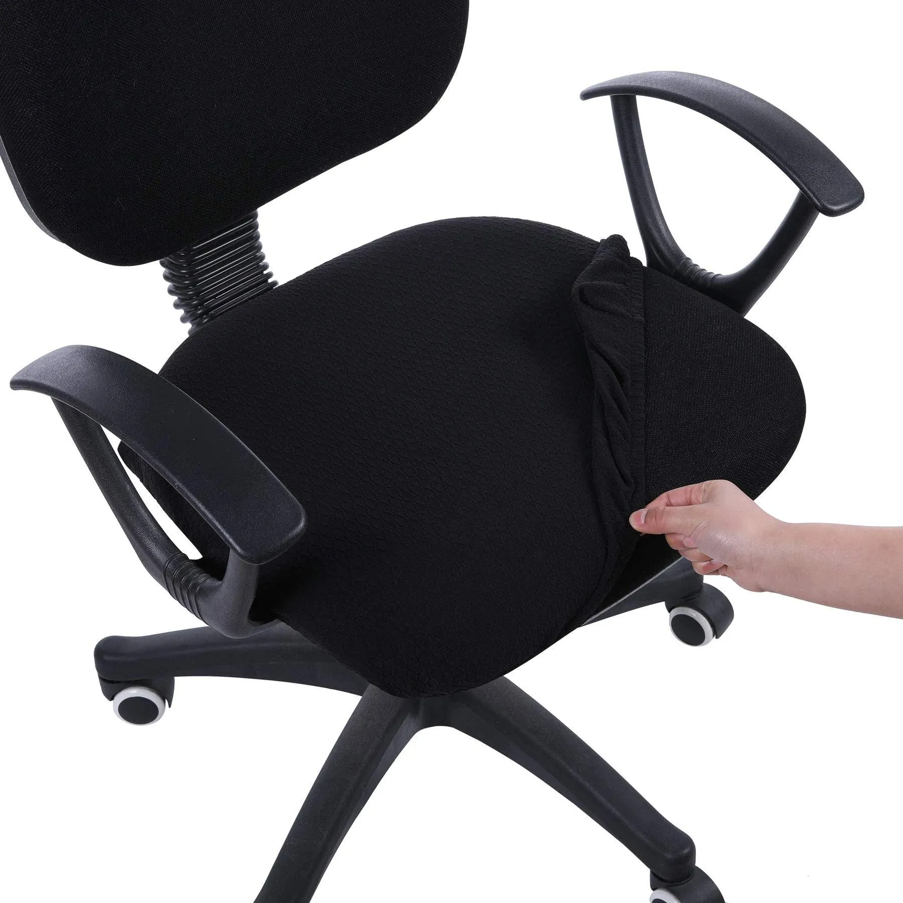 Stretch Jacquard Office Computer Chair Seat Covers, Removable Washable Anti-d...