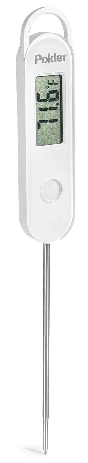 Polder Stable Read Digital Instant Read Thermometer, White