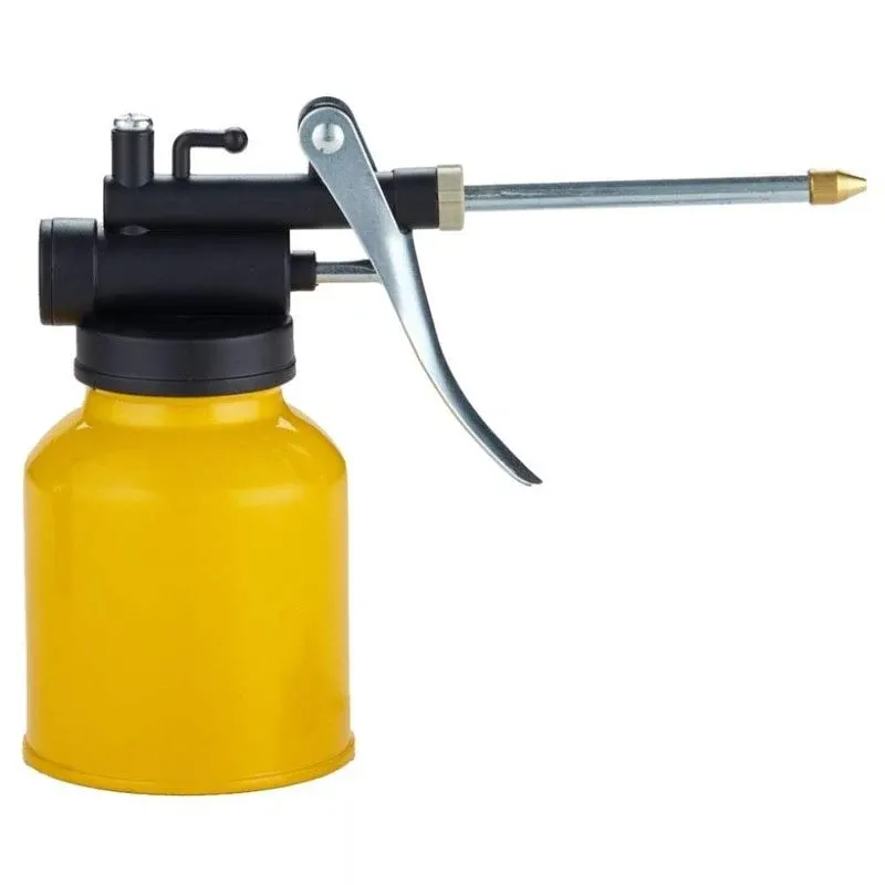 2Pack Metal Yellow Pump Oil Can with 3 Spouts