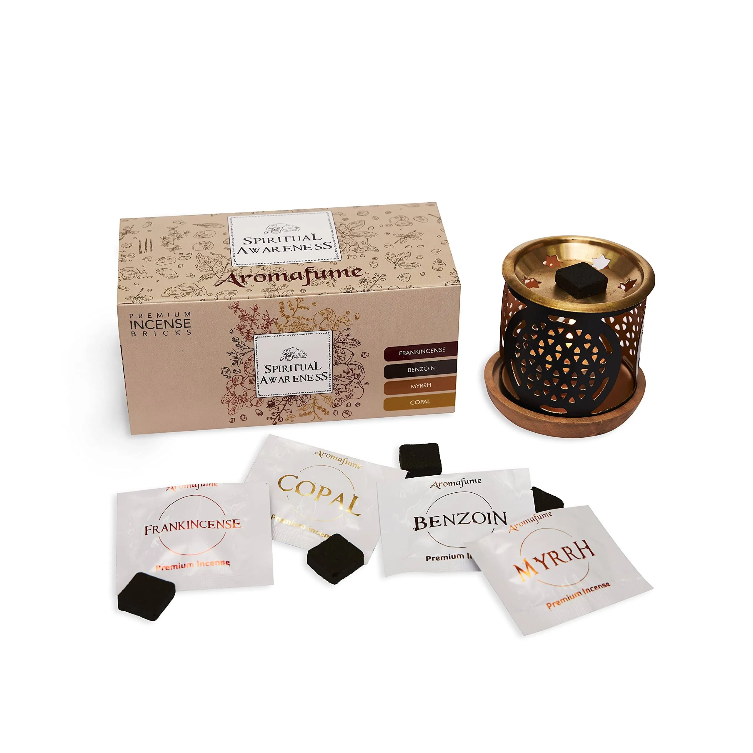 Spiritual Awareness Incense Bricks & Burner Gift Set