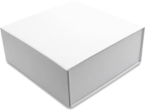 Prime Line Packaging- White Collapsible Gift Boxes with Lid Closure for Birthday Parties 15 Pack 10x10x5