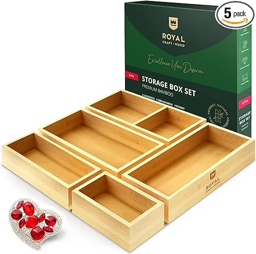 Jewelry Organizer Box Set of 5