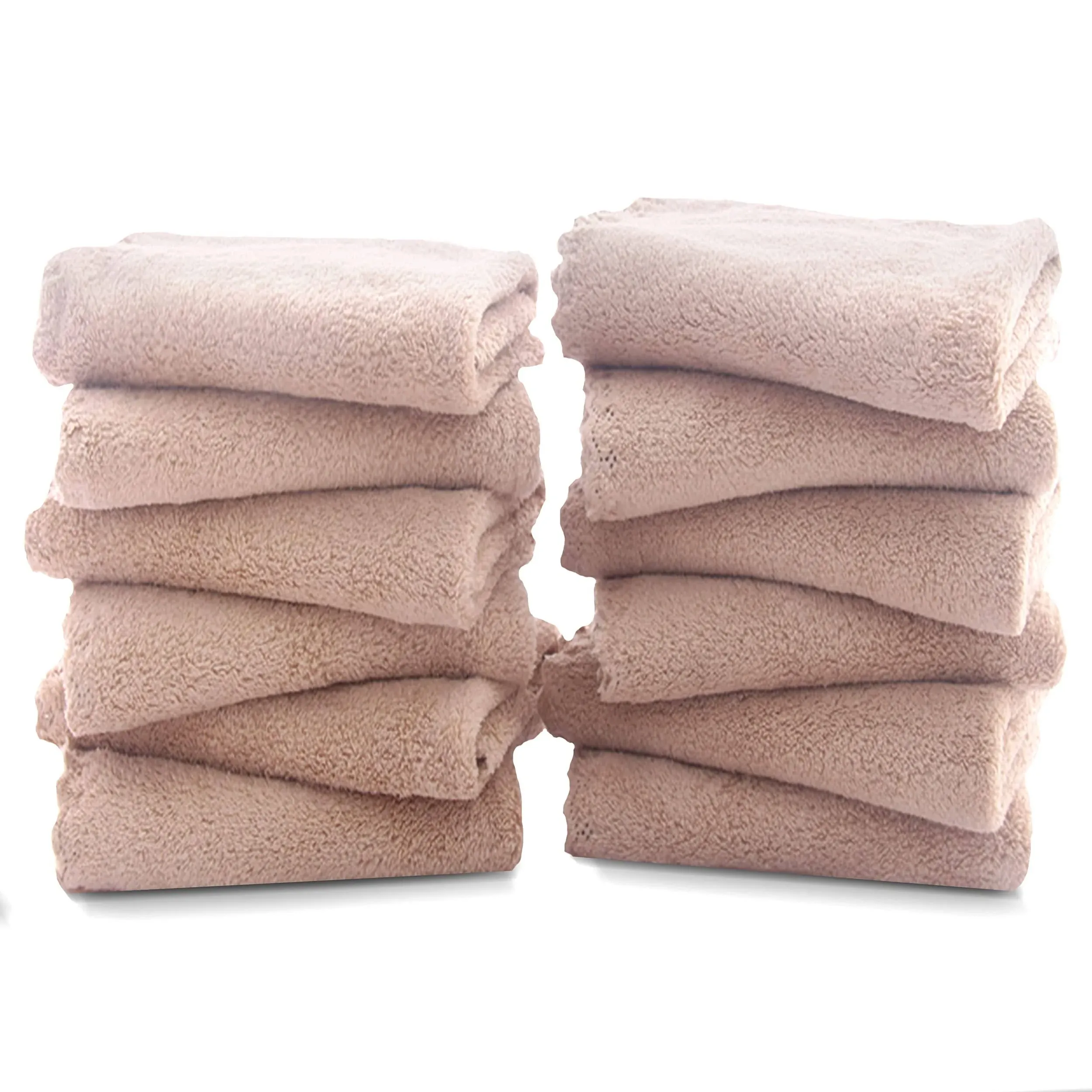 12 Pack Premium Washcloths Set Quick Drying Soft Microfiber Coral Velvet Highly 