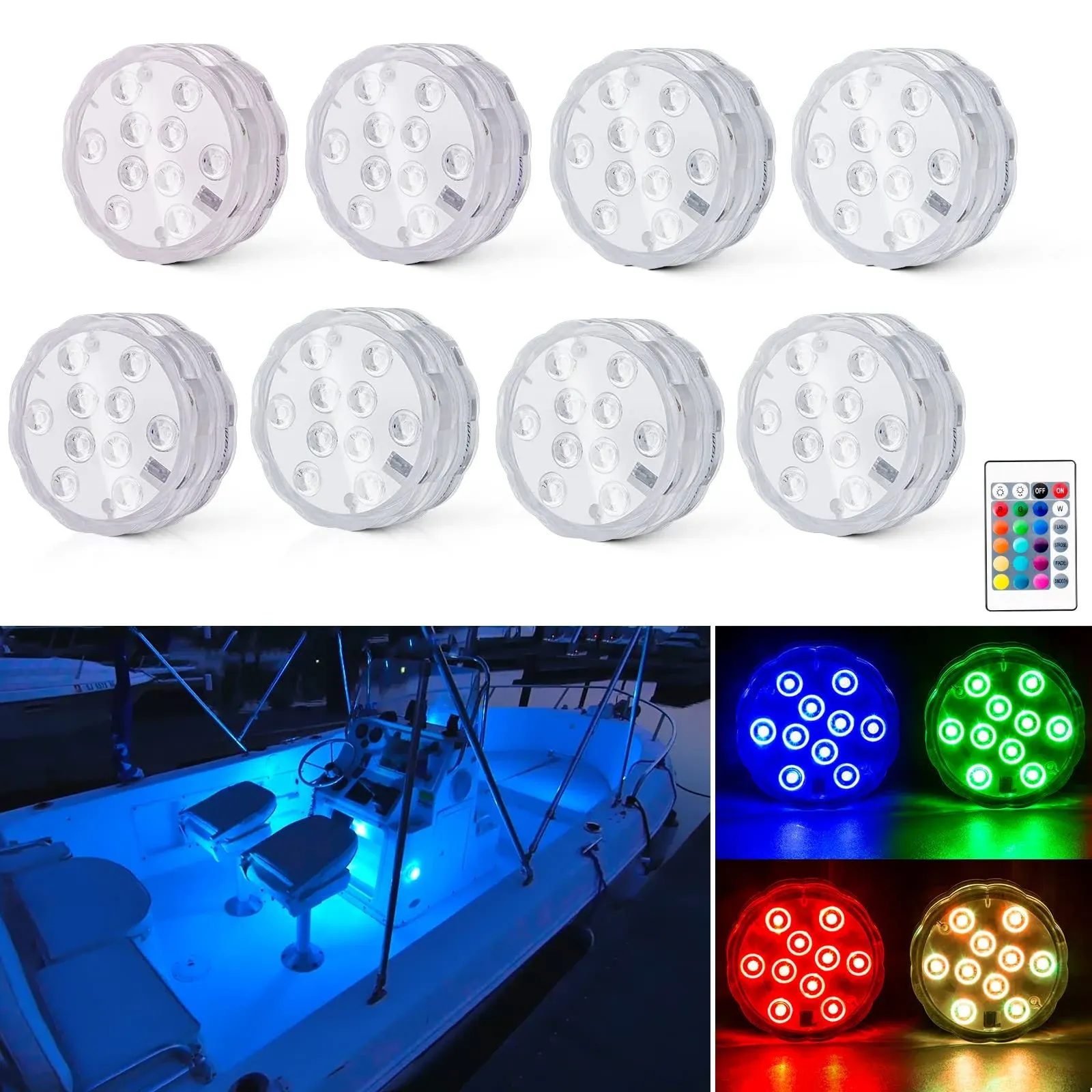 Boat Lights Wireless Battery Powered Operated Marine Led Interior Light For Boat