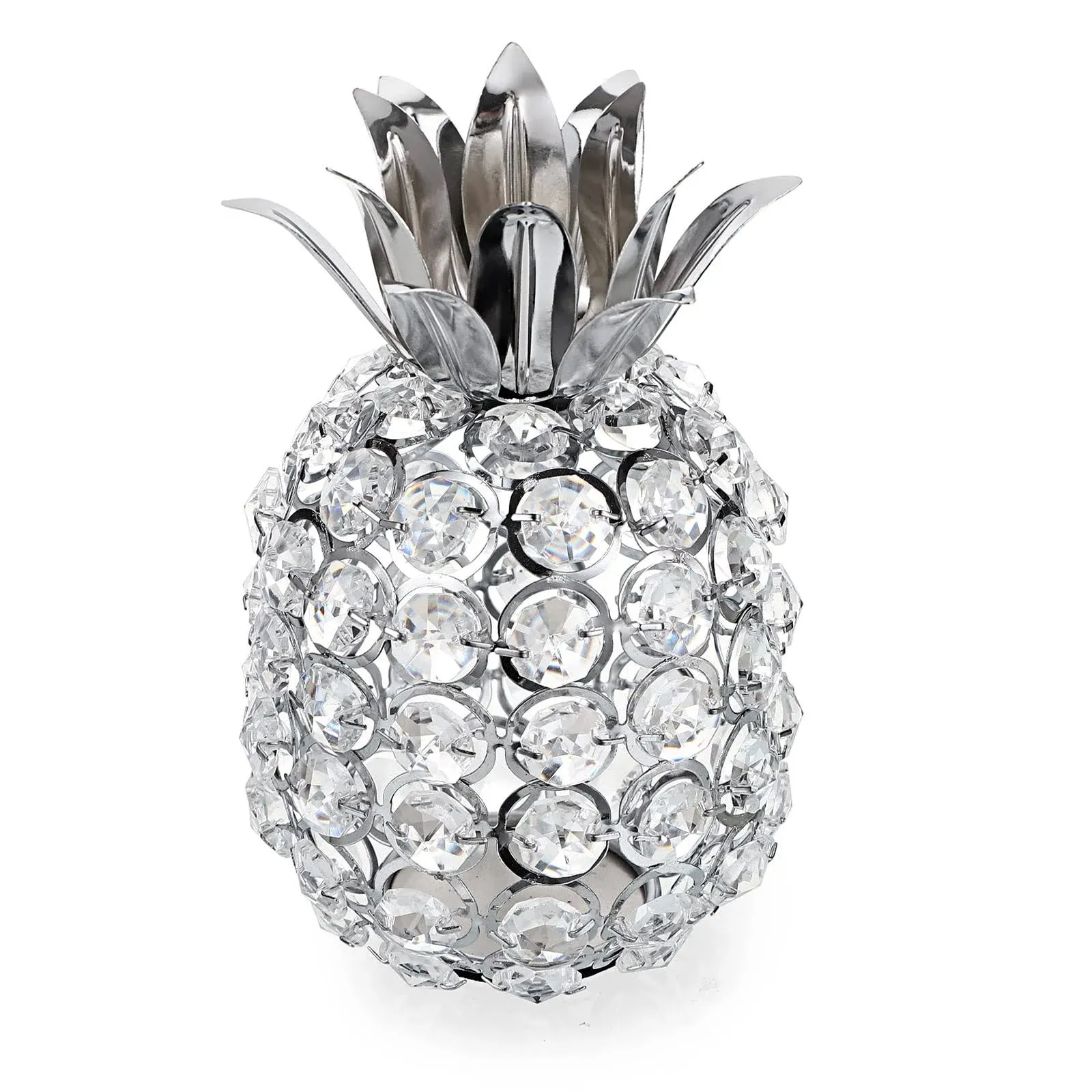 JUXYES Sparkly Crystal Beads Pineapple Ornament Handmade Decorative Pineapple