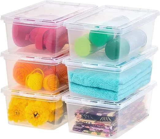 Iris 6 Quart Clear Storage Box 6 Pack