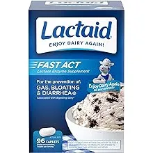 Lactaid Fast Act Lactose Relief Chewables, Vanilla, 32 Packs of 1 ct