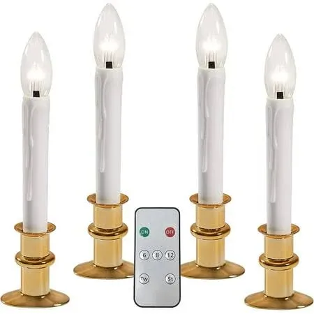 612 Vermont Slimline Ultra-Bright LED Window Candles, Battery Operated, Remote ...