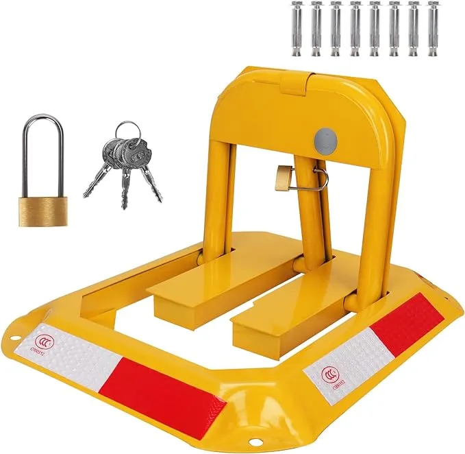 Parking Space Lock Folding Parking Barrier, Manual Parking Space Double Lock &amp; M