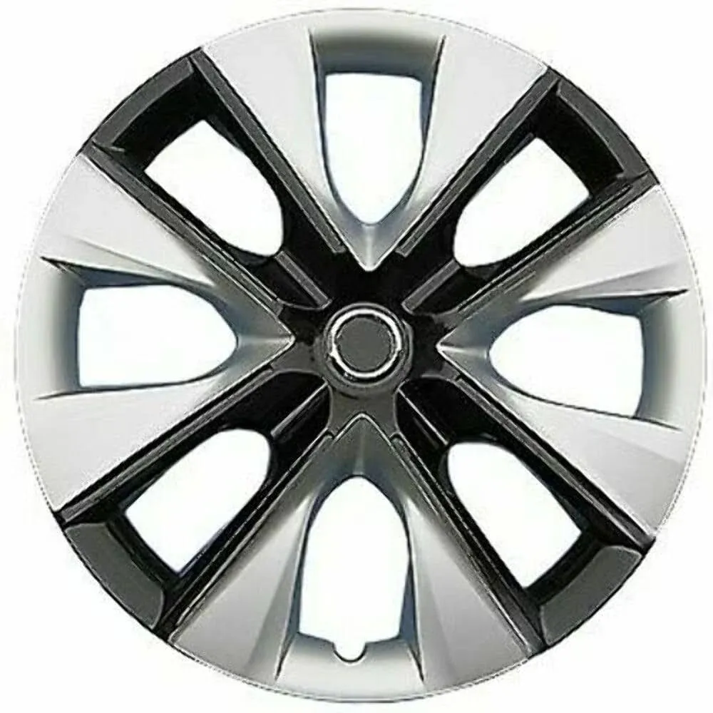 PACRIM 15&#034; Universal Black/Silver Wheel Cover/Hubcaps | Corolla Style | Set of 4