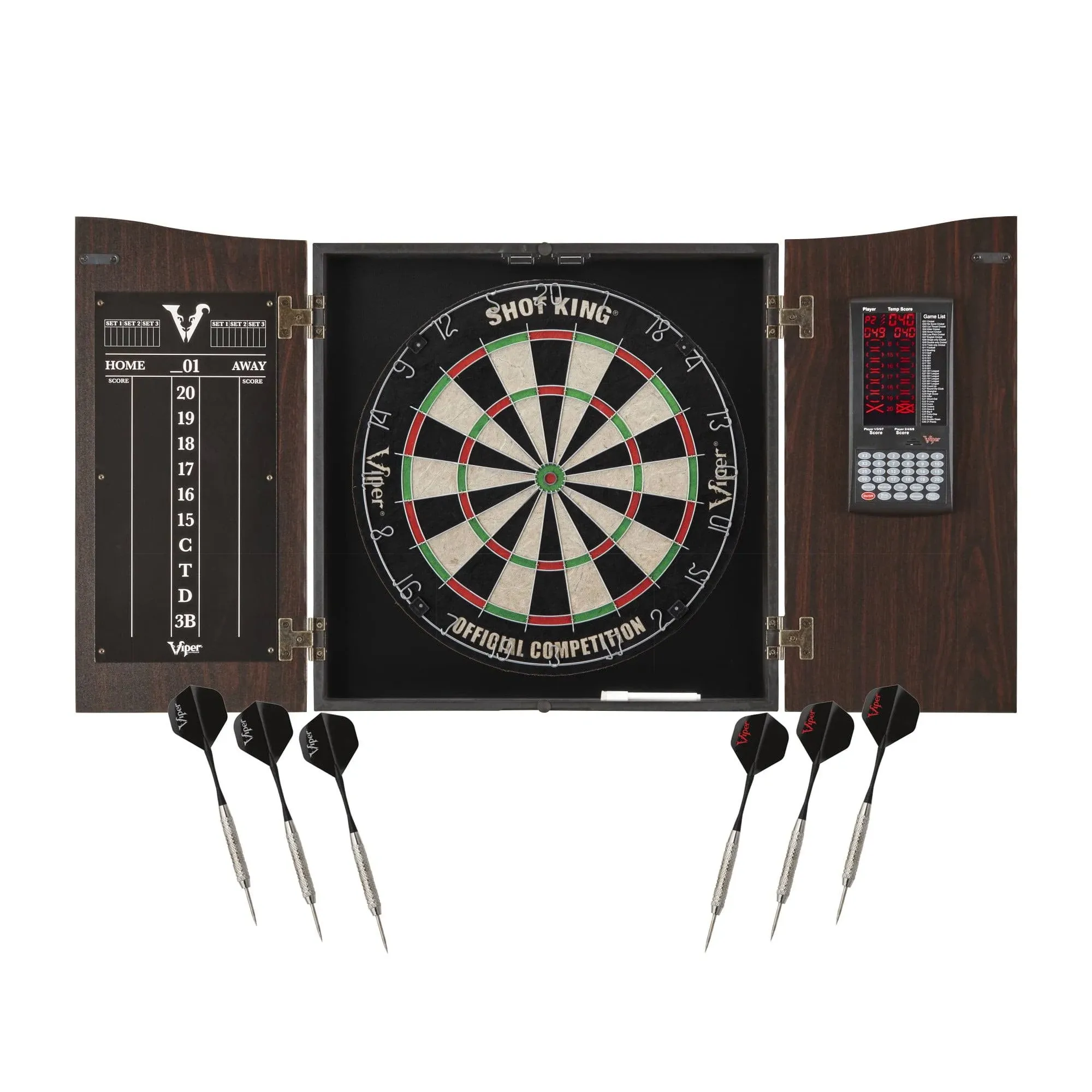 Viper Vault Deluxe Dartboard and Cabinet Set