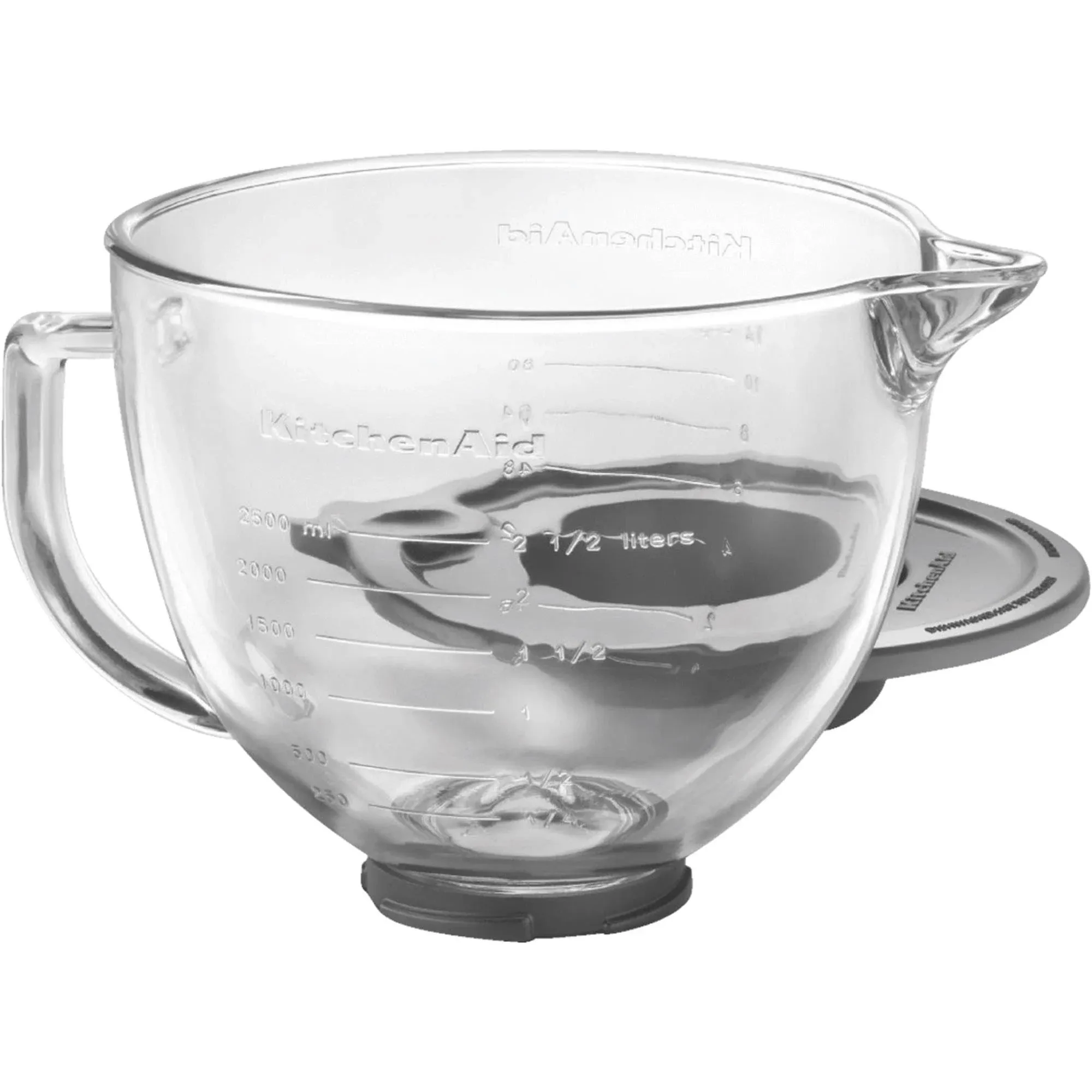 KitchenAid 5 Quart Tilt-Head Glass Bowl with Measurement Markings & Lid