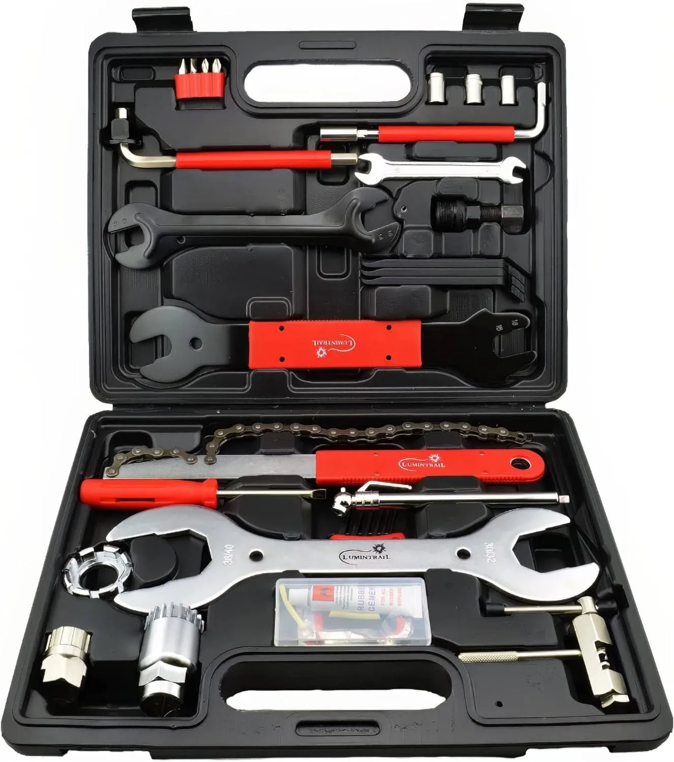 Lumintrail Bike Repair Tool Kit 42 Piece Multi Tool Bicycle Maintenance Tool Set ...