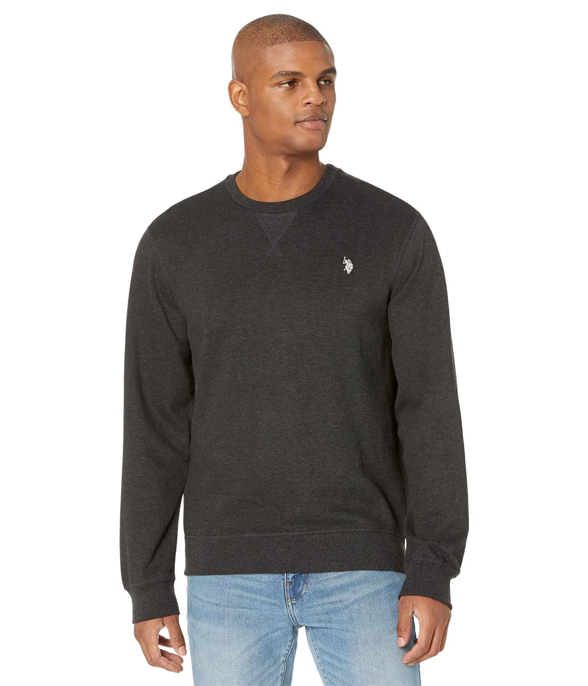 U.S. Polo Assn. Long Sleeve Popover Crew Neck Fleece Sweatshirt