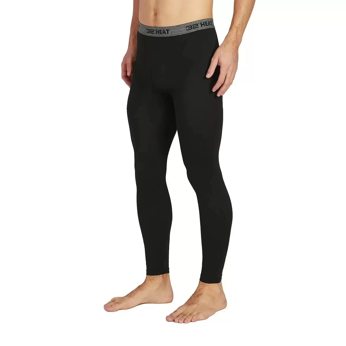 32 Degrees Mens 2 Pack Heat Performance Thermal Baselayer Pant Leggings, Black ...