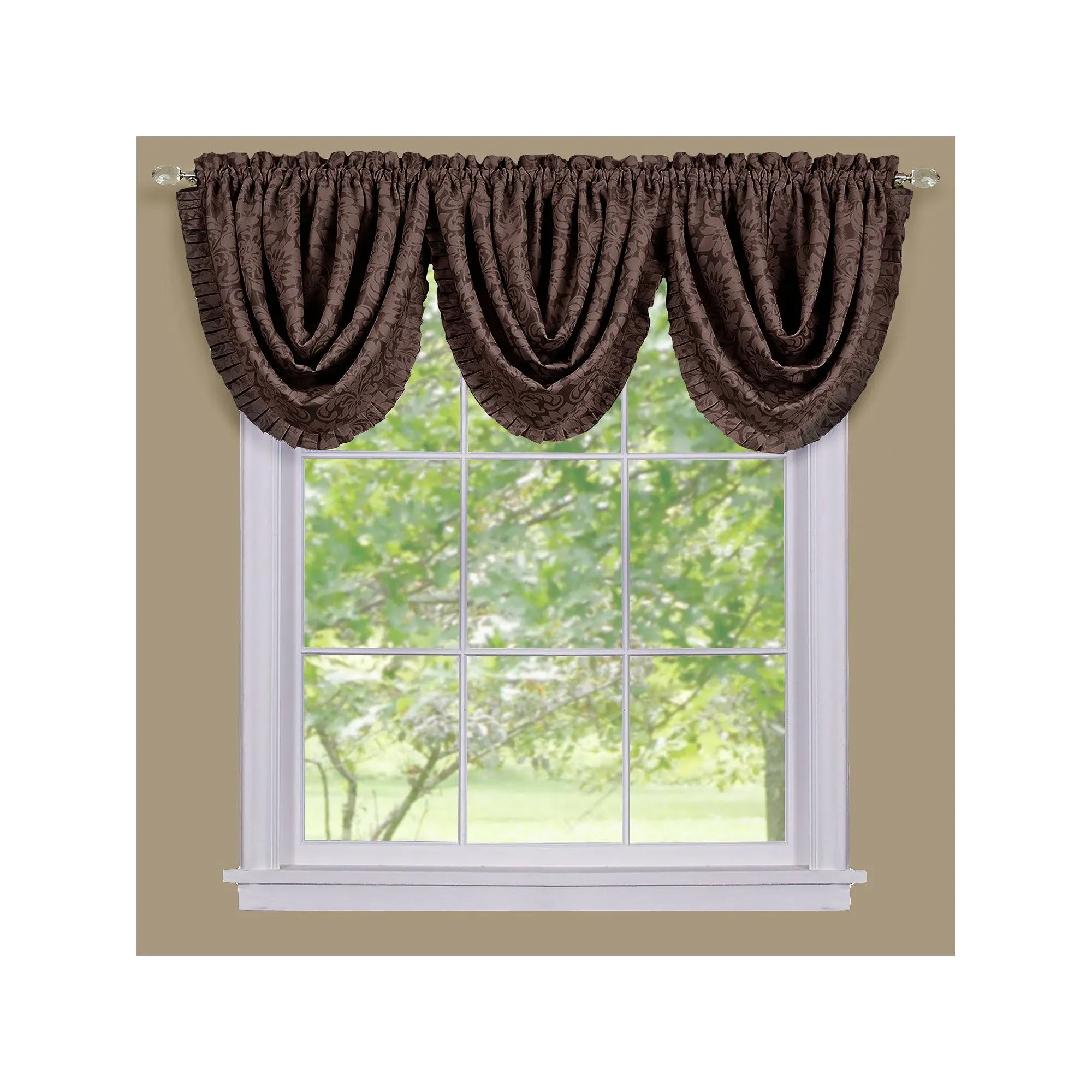 Achim Sutton Waterfall Valance - Brown