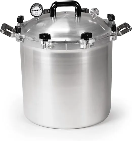 All 1930 Pressure Cooker/Canner 15.5 Quart - Silver 915 - Metal-to-Metal Sealing System Suitable for Gas or Electric Stoves