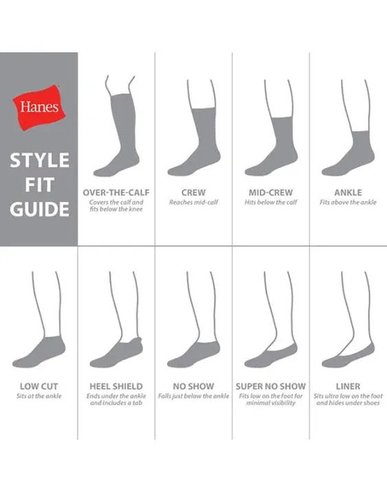 Hanes Big, White No Show, Girls' Low-Cut Socks, 10-Pair Pack