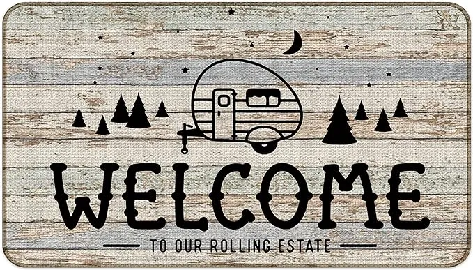 Camper Door Mat - RV Welcome Mat RV Mat 30 X 17 Inch Camping Door Mat RV Door...