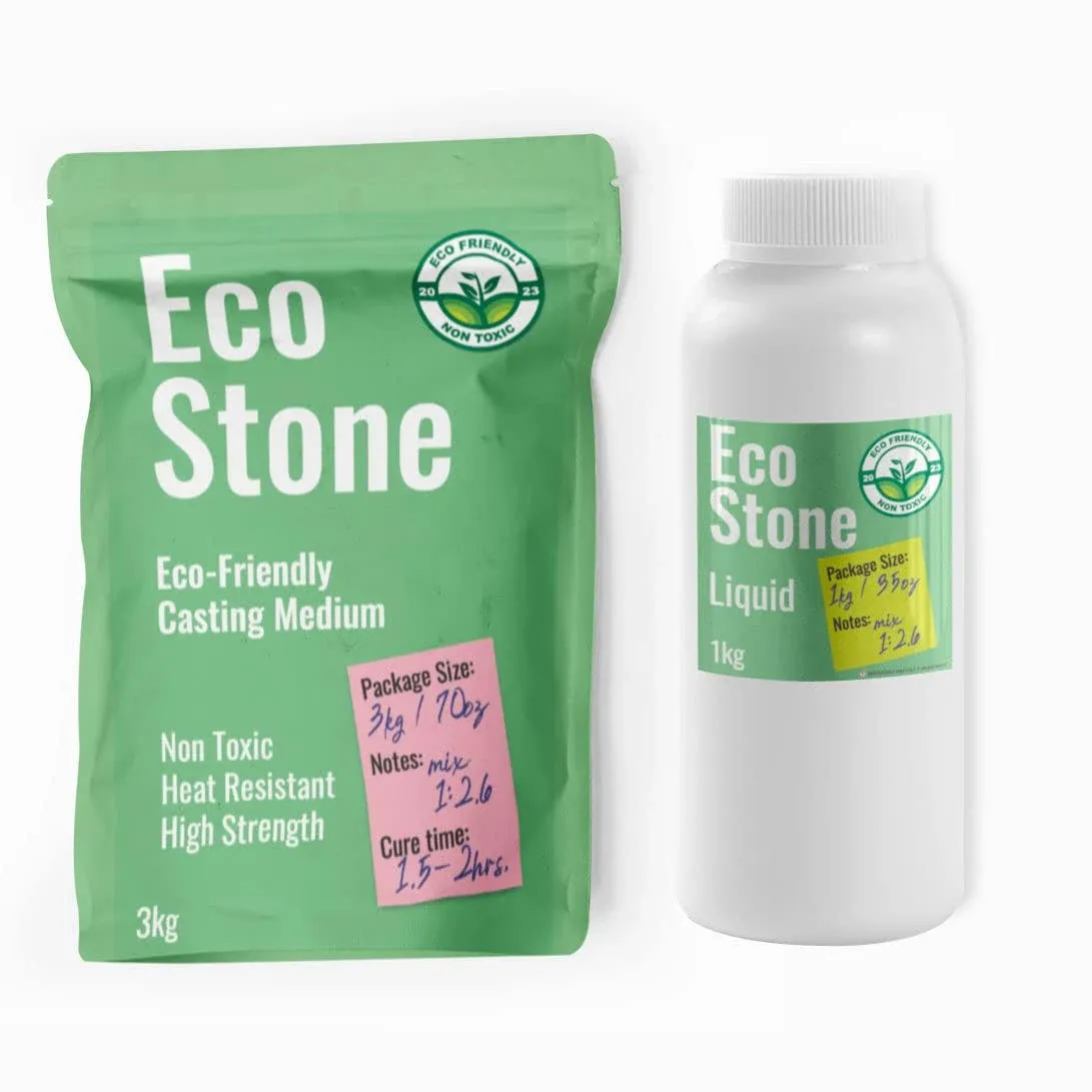 Eco Stone, Eco Casting Set, Non-Toxic Plaster of Paris Powder Alternat